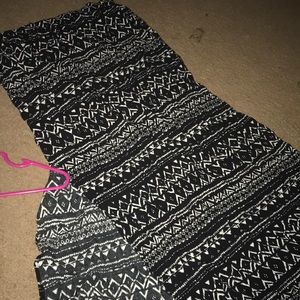 A black and white skirt